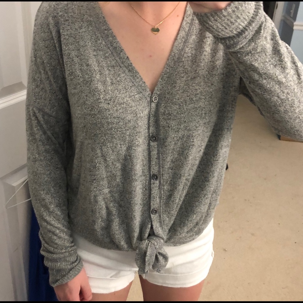 Abercrombie & Fitch cozy tie front-button up - Picture 2 of 4